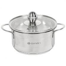 Кастрюля с крышкой Daniks GS-01311-14CA 1.1 л Кастрюля с крышкой Daniks GS-01311-14CA 1.1 л