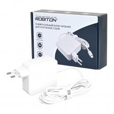 Универсальный блок питания для ноутбуков ROBITON TC65W мощностью 65 Вт со штекером Type-C подойдет на замену оригинальных блоков питания производителей и пригодится как запасной блок питания. Имеет защиту от перегрузок, перегрева и короткого замыкания. Блок питания сам подбирает необходимую для питания гаджета мощность и ток. Выбор выходного напряжения: автоматический Универсальный блок питания для ноутбуков ROBITON TC65W мощностью 65 Вт со штекером Type-C подойдет на замену оригинальных блоков питания производителей и пригодится как запасной блок питания. Имеет защиту от перегрузок, перегрева и короткого замыкания. Блок питания сам подбирает необходимую для питания гаджета мощность и ток. Выбор выходного напряжения: автоматический
