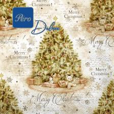 Салфетки Pero Deluxe Винтажная ель 3 сл 20 л 33х33 см Салфетки Pero Deluxe Винтажная ель 3 сл 20 л 33х33 см