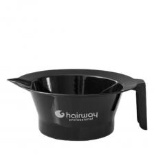 HAIRWAY Чаша для краски с ручкой и резиновым дном, черная 13,5 см HAIRWAY Чаша для краски с ручкой и резиновым дном, черная 13,5 см