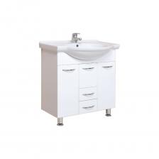 Тумба с раковиной Onika Моника 75 напольная, белая 107501 Тумба с раковиной Onika Моника 75 напольная, белая 107501
