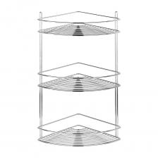 Полка для ванной ЧМЗ угловая трехъярусная 222х222х474 мм металл хром (501-006-28) Полка для ванной ЧМЗ угловая трехъярусная 222х222х474 мм металл хром (501-006-28)
