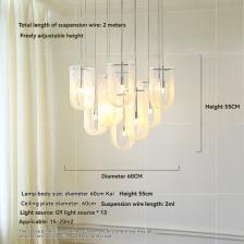 JIAYOOR Кремовая стеклянная подвесная люстра JIAYOOR Кремовая стеклянная подвесная люстра