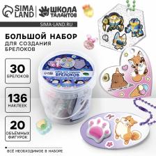 Большой набор для создания акриловых брелоков с наклейками Большой набор для создания акриловых брелоков с наклейками