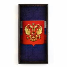 Нарды деревянные большие, настольная игра "Герб", 40 x 40 см, с полем для игры в шашки Нарды деревянные большие, настольная игра "Герб", 40 x 40 см, с полем для игры в шашки