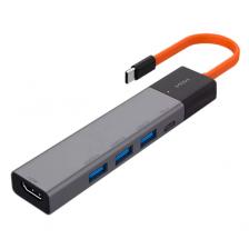 Адаптер MIIIW Type-C HUB Adapter 5 in 1, 3х USB 3.0 HDMI 4K 1x Type-C PD (MWCMA05) Адаптер MIIIW Type-C HUB Adapter 5 in 1, 3х USB 3.0 HDMI 4K 1x Type-C PD (MWCMA05)