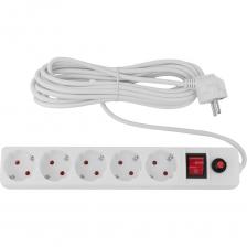 Сетевой фильтр Gigant с заземлением белый ПВС 3x1мм2, 5 розеток, 5м 80113 представляет собой надежное решение для подключения нескольких устройств одновременно. Он оснащен пятью розетками, что позволяет удобно организовать рабочее пространство и подключить все необходимые приборы. Длина кабеля составляет 5 метров, что обеспечивает гибкость в размещении устройства в помещении. Фильтр поддерживает напряжение сети 220 В и рассчитан на максимальную нагрузку до 2200 Вт, что делает его подходящим для большинства бытовых и офисных приборов. Характеристики и преимущества: Сетевой фильтр оснащен защитными шторками в каждой розетке. Тип кабеля: ПВС 3х1 мм. Защищен по стандарту IP40. Токопроводящие жилы изготовлены из высококачественной меди. Защита от перепадов напряжения, защита от перегрева. Максимальный поглощаемый ток импульсной помехи: 4,5 А. Максимальная поглощаемая энергия: 125 Дж. Заземление: есть. Произведен в России. Сетевой фильтр Gigant с заземлением белый ПВС 3x1мм2, 5 розеток, 5м 80113 представляет собой надежное решение для подключения нескольких устройств одновременно. Он оснащен пятью розетками, что позволяет удобно организовать рабочее пространство и подключить все необходимые приборы. Длина кабеля составляет 5 метров, что обеспечивает гибкость в размещении устройства в помещении. Фильтр поддерживает напряжение сети 220 В и рассчитан на максимальную нагрузку до 2200 Вт, что делает его подходящим для большинства бытовых и офисных приборов. Характеристики и преимущества: Сетевой фильтр оснащен защитными шторками в каждой розетке. Тип кабеля: ПВС 3х1 мм. Защищен по стандарту IP40. Токопроводящие жилы изготовлены из высококачественной меди. Защита от перепадов напряжения, защита от перегрева. Максимальный поглощаемый ток импульсной помехи: 4,5 А. Максимальная поглощаемая энергия: 125 Дж. Заземление: есть. Произведен в России.