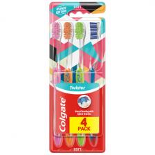 Мягкая зубная щетка, 4 шт./1 упаковка. Colgate Twister limited edition Мягкая зубная щетка, 4 шт./1 упаковка. Colgate Twister limited edition