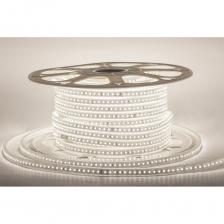 Светодиодная лента 220 В используется для внутреннего и наружного декоративного освещения. Предназначена для подсветки рекламных конструкций, освещения торговых помещений, подсветки контуров зданий и витрин, создания световых фигур. Светодиодная лента помещена в ПВХ-оболочку с полупрозрачным рассеивателем и имеет размер 13,5х7 мм. Данная модель светодиодной ленты обладает дневным белым цветом свечения с цветовой температурой 4000 К. Длина изделия 50 м. Отрезать светодиодную ленту можно в специально отмеченных местах, которые располагаются через каждый 1 м. Степень защиты соответствует стандарту IP65, что позволяет использование не только во влажных помещениях, но и на улице. Подключение к сети 230 В осуществляется при помощи шнура питания с диодным мостом (приобретается отдельно). Светодиодная лента 220 В используется для внутреннего и наружного декоративного освещения. Предназначена для подсветки рекламных конструкций, освещения торговых помещений, подсветки контуров зданий и витрин, создания световых фигур. Светодиодная лента помещена в ПВХ-оболочку с полупрозрачным рассеивателем и имеет размер 13,5х7 мм. Данная модель светодиодной ленты обладает дневным белым цветом свечения с цветовой температурой 4000 К. Длина изделия 50 м. Отрезать светодиодную ленту можно в специально отмеченных местах, которые располагаются через каждый 1 м. Степень защиты соответствует стандарту IP65, что позволяет использование не только во влажных помещениях, но и на улице. Подключение к сети 230 В осуществляется при помощи шнура питания с диодным мостом (приобретается отдельно).