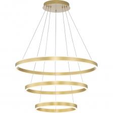 Светодиодная люстра Citilux Дуэт CL719682 выполнена в современном стиле. Корпус металлический, цвет благородное золото. Люстра каскадная из трёх подвесных колец, высоту и угол наклона каждого из которых можно легко изменить. Кольца - светодиодные модули изготовлены из алюминиевого профиля, рассеиватель из оптического полимера. Наличие источников света с двух сторон профиля позволяет равномерно осветить всё помещение.С помощью пульта доступно: плавная регулировка яркости от 10 до 100%; управление цветовой температурой от 3000К до 5500К, позволяет настроить любые оттенки теплого, нейтрального и холодного света. Есть функция отсроченного выключения, 4 настраиваемых режима памяти, которыми также можно управлять настенным выключателем. Пульт ДУ в комплекте, тип батареек ААА (батарейки в комплект не входят, приобретаются отдельно). Мощность светильника 195Вт, диаметр 80см, высота легко регулируется от 30см до 1,2м, осветит до 32м?. Крепление подходит для всех типов потолков, в том числе натяжных, тип крепления – планка.Люстра Ситилюкс Дуэт CL719682 обеспечит безупречное качество освещения, легко создаст уникальные и оригинальные картины интерьера. Отлично подойдёт для основного освещения гостиной, столовой, спальни и кабинета оформленных в стилях: современная классика, модерн, арт-деко и хай-тек. Потрясающе выглядит над обеденным столом, барной стойкой и в лобби отеля. Светодиодная люстра Citilux Дуэт CL719682 выполнена в современном стиле. Корпус металлический, цвет благородное золото. Люстра каскадная из трёх подвесных колец, высоту и угол наклона каждого из которых можно легко изменить. Кольца - светодиодные модули изготовлены из алюминиевого профиля, рассеиватель из оптического полимера. Наличие источников света с двух сторон профиля позволяет равномерно осветить всё помещение.С помощью пульта доступно: плавная регулировка яркости от 10 до 100%; управление цветовой температурой от 3000К до 5500К, позволяет настроить любые оттенки теплого, нейтрального и холодного света. Есть функция отсроченного выключения, 4 настраиваемых режима памяти, которыми также можно управлять настенным выключателем. Пульт ДУ в комплекте, тип батареек ААА (батарейки в комплект не входят, приобретаются отдельно). Мощность светильника 195Вт, диаметр 80см, высота легко регулируется от 30см до 1,2м, осветит до 32м?. Крепление подходит для всех типов потолков, в том числе натяжных, тип крепления – планка.Люстра Ситилюкс Дуэт CL719682 обеспечит безупречное качество освещения, легко создаст уникальные и оригинальные картины интерьера. Отлично подойдёт для основного освещения гостиной, столовой, спальни и кабинета оформленных в стилях: современная классика, модерн, арт-деко и хай-тек. Потрясающе выглядит над обеденным столом, барной стойкой и в лобби отеля.