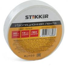 Изолента 013х19мм 20м белая Stekker 39910 Изолента 013х19мм 20м белая Stekker 39910
