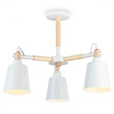 люстра потолочная AMBRELLA Traditional 3х40Вт E27 белая светлое дерево люстра потолочная AMBRELLA Traditional 3х40Вт E27 белая светлое дерево