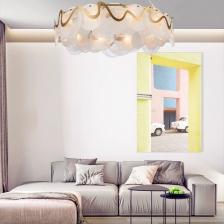 Золотой подвесной светильник Lampluminarias E14 Золотой подвесной светильник Lampluminarias E14