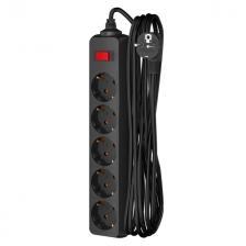 сетевой фильтр ФОТОН 5м 5 гнезд 10А с выключателем с/з черный сетевой фильтр ФОТОН 5м 5 гнезд 10А с выключателем с/з черный