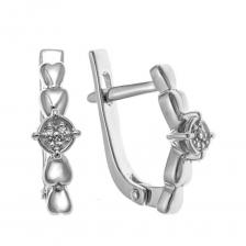 Серебряные серьги с бриллиантами Серебряные серьги с бриллиантами