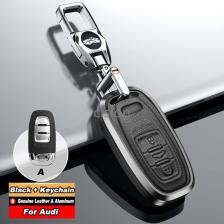 Чехол-книжка для Audi A1, A3, A4, A6, Q5, A5, A7, A8, S5, Q3, Q5, S7, Q7, TT, из натуральной кожи, алюминиевый, дистанционный ключ-брелок от машины Чехол-книжка для Audi A1, A3, A4, A6, Q5, A5, A7, A8, S5, Q3, Q5, S7, Q7, TT, из натуральной кожи, алюминиевый, дистанционный ключ-брелок от машины