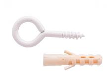 Петля-шуруп 3х20х8 мм, белый, 3 шт Петля-шуруп 3х20х8 мм, белый, 3 шт