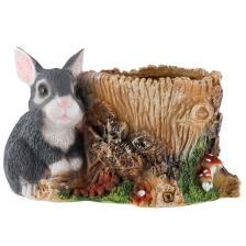 фигура садовая Зайка у пня 13см фигура садовая Зайка у пня 13см