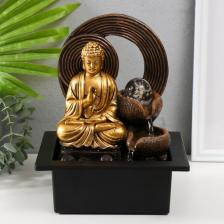 Фонтан настольный с подсветкой «Золотой Будда у фонтана с кольцами», от сети, 21x17.5x26 см Фонтан настольный с подсветкой «Золотой Будда у фонтана с кольцами», от сети, 21x17.5x26 см
