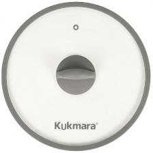 Крышка стеклянная Kukmara плоская 24 см, с пароотводом (С24П116) Крышка стеклянная Kukmara плоская 24 см, с пароотводом (С24П116)