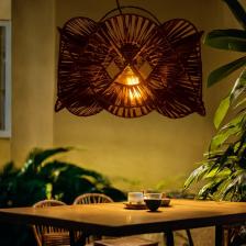 Светильник потолочный из ротанга «Бесконечность», 1x120 Вт, Е27, 40x40x25 см, чёрный Светильник потолочный из ротанга «Бесконечность», 1x120 Вт, Е27, 40x40x25 см, чёрный