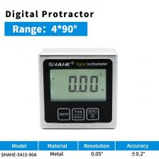Цифровой угловой искатель Shahe, транспортир, инклинометр с магнитным основанием и подсветкой, прецизионный металлический цифровой транспортир Цифровой угловой искатель Shahe, транспортир, инклинометр с магнитным основанием и подсветкой, прецизионный металлический цифровой транспортир
