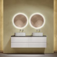 Мебель для ванной комнаты Sancos Folk 160 bianco, столешница черный мрамор TT160A1, раковина CN6052MSG Мебель для ванной комнаты Sancos Folk 160 bianco, столешница черный мрамор TT160A1, раковина CN6052MSG