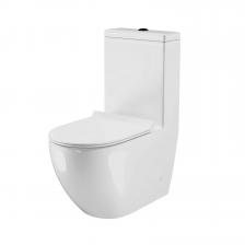 Унитаз-моноблок напольный Grossman Style GR-4496S безободковый, с микролифтом, белый Унитаз-моноблок напольный Grossman Style GR-4496S безободковый, с микролифтом, белый