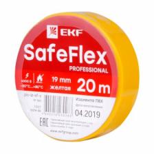 EKF Изолента ПВХ желтая 19мм 20м серии SafeFlex plc-iz-sf-y 1 шт EKF Изолента ПВХ желтая 19мм 20м серии SafeFlex plc-iz-sf-y 1 шт