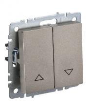 IEK BRITE Выключатель жалюзи 10А ВС10-1-5-БрШ шампань BR-V15-0-10-K37 1 шт IEK BRITE Выключатель жалюзи 10А ВС10-1-5-БрШ шампань BR-V15-0-10-K37 1 шт