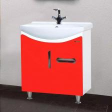 Тумба с раковиной Bellezza Лагуна 65 с ящиком, красная Тумба с раковиной Bellezza Лагуна 65 с ящиком, красная
