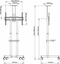 Подставка для телевизора Arm Media PT-STAND-8 черный 32"-80" макс.50кг напольный фиксированный Подставка для телевизора Arm Media PT-STAND-8 черный 32"-80" макс.50кг напольный фиксированный