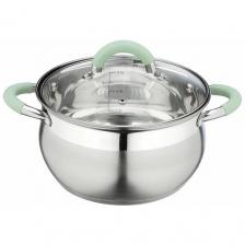 Кастрюля MENTOLO, 2,6 л, из нержавеющей стали с крышкой, ручки с силиконом (103576) Кастрюля MENTOLO, 2,6 л, из нержавеющей стали с крышкой, ручки с силиконом (103576)