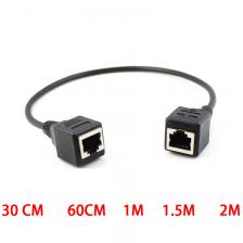 Водонепроницаемый удлинитель RJ45 черный 8-жильный Водонепроницаемый удлинитель RJ45 черный 8-жильный