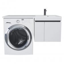 Тумба под раковину Uperwood Magenta для установки со стиральной машиной представляет собой функциональное, надежное и практичное решение, которое отлично впишется в любой современный интерьер ванной комнаты. Элегантный минималистичный дизайн тумбы дополняет ее безупречная матовая поверхность. Фасад и боковые стенки изделия выполнены из МДФ толщиной 16 мм. Покрытие тумб - Soft touch. Коллекция тумб Uperwood Magenta представлена подвесными и напольными моделями в 3 цветовых решениях: белый матовый, черный матовый и белый матовый с графитовыми вставками. У напольных тумб Magenta 2 распашные дверцы, одна из секций оснащена полкой. Подвесные тумбы Magenta имеют выдвижной ящик, который изготовлен из ВЛДСП и оснащен доводчиками премиум-класса. Подвесные тумбы Magenta также представлены моделями с двумя распашными дверцами. Размерный ряд тумб под раковину Magenta представлен моделями 60 см и 50 см (фактическая ширина 55 см и 45 см). Для тумб Uperwood Magenta 60 см подходит раковина Uperwood Magenta 120 см (с правой чашей арт. 2490000009; с левой чашей арт. 2490000010). Для тумб Uperwood Magenta 50 см подходит раковина Uperwood Magenta 110 см (с правой чашей арт. 2490000011; с левой чашей арт. 2490000012). Тумба может быть установлена как с правой, так и с левой стороны относительно стиральной машины в зависимости от положения чаши раковины. "Крыло" раковины Uperwood Magenta располагается над стиральной машиной. Тумба под раковину Uperwood Magenta для установки со стиральной машиной представляет собой функциональное, надежное и практичное решение, которое отлично впишется в любой современный интерьер ванной комнаты. Элегантный минималистичный дизайн тумбы дополняет ее безупречная матовая поверхность. Фасад и боковые стенки изделия выполнены из МДФ толщиной 16 мм. Покрытие тумб - Soft touch. Коллекция тумб Uperwood Magenta представлена подвесными и напольными моделями в 3 цветовых решениях: белый матовый, черный матовый и белый матовый с графитовыми вставками. У напольных тумб Magenta 2 распашные дверцы, одна из секций оснащена полкой. Подвесные тумбы Magenta имеют выдвижной ящик, который изготовлен из ВЛДСП и оснащен доводчиками премиум-класса. Подвесные тумбы Magenta также представлены моделями с двумя распашными дверцами. Размерный ряд тумб под раковину Magenta представлен моделями 60 см и 50 см (фактическая ширина 55 см и 45 см). Для тумб Uperwood Magenta 60 см подходит раковина Uperwood Magenta 120 см (с правой чашей арт. 2490000009; с левой чашей арт. 2490000010). Для тумб Uperwood Magenta 50 см подходит раковина Uperwood Magenta 110 см (с правой чашей арт. 2490000011; с левой чашей арт. 2490000012). Тумба может быть установлена как с правой, так и с левой стороны относительно стиральной машины в зависимости от положения чаши раковины. "Крыло" раковины Uperwood Magenta располагается над стиральной машиной.