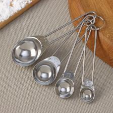 Набор мерных ложек Доляна «Металлик», 4 шт.: 1.25/2.5/5/15 мл, серебристый Набор мерных ложек Доляна «Металлик», 4 шт.: 1.25/2.5/5/15 мл, серебристый