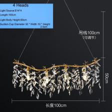 Золотая хрустальная люстра Artpad PL149 Золотая хрустальная люстра Artpad PL149