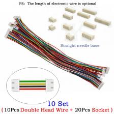 Коннектор для кабеля JST 1,25 мм, 10 комплектов, 2/3/4/5/6/7/8/9/10/11/12 контактов, штырьковый разъем «папа», «мама», штепсельная вилка, провод 10/15/20 см длина Коннектор для кабеля JST 1,25 мм, 10 комплектов, 2/3/4/5/6/7/8/9/10/11/12 контактов, штырьковый разъем «папа», «мама», штепсельная вилка, провод 10/15/20 см длина