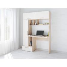 Стол компьютерный ТЭКС Квартет-11, дуб сонома/белый Стол компьютерный ТЭКС Квартет-11, дуб сонома/белый