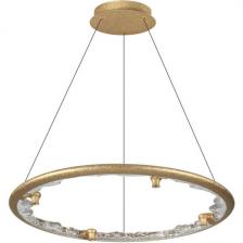 Подвесной светильник Odeon Light Cayon 7002/55L золотой ice crack/акрил/хрусталь с ПДУ IP20 LED 55W 2843Лм 3000/4000/5700K Подвесной светильник Odeon Light Cayon 7002/55L золотой ice crack/акрил/хрусталь с ПДУ IP20 LED 55W 2843Лм 3000/4000/5700K