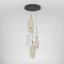 Каскадная люстра Eurosvet Ruche 90352/6 золото/хром a069061 Каскадная люстра Eurosvet Ruche 90352/6 золото/хром a069061