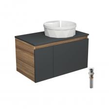 Тумба под раковину Bau Dream Blackwood 80 - современное и оригинальное решение для оснащения ванной комнаты. Тумба для ванной Bau исполнена: фасад - дуб Blackwood; классический белый корпус; матовая столешница с поверхностью Soft-touch, что позволяет ей вписаться в любой интерьер современной ванной. Отверстие под смеситель можно разместить в любом удобном для вас месте с помощью мебельной фрезы 3,5 см. Раковина круглая накладная BAU Element Cristal D40, с отверстием под смеситель, белая. Выпуск для раковины BAU клик-клак, белый. Белый цвет сочетается с большинством смесителей и с фурнитурой сантехники в ванной комнате. Тумба под раковину Bau Dream Blackwood 80 - современное и оригинальное решение для оснащения ванной комнаты. Тумба для ванной Bau исполнена: фасад - дуб Blackwood; классический белый корпус; матовая столешница с поверхностью Soft-touch, что позволяет ей вписаться в любой интерьер современной ванной. Отверстие под смеситель можно разместить в любом удобном для вас месте с помощью мебельной фрезы 3,5 см. Раковина круглая накладная BAU Element Cristal D40, с отверстием под смеситель, белая. Выпуск для раковины BAU клик-клак, белый. Белый цвет сочетается с большинством смесителей и с фурнитурой сантехники в ванной комнате.