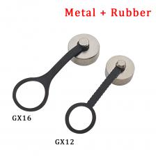 Заглушки для разъемов GX12 GX16 GX20, металлические/резиновые Заглушки для разъемов GX12 GX16 GX20, металлические/резиновые