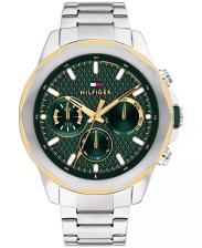Мужские многофункциональные серебристые часы-браслет из нержавеющей стали, 46 мм Tommy Hilfiger, серебро Мужские многофункциональные серебристые часы-браслет из нержавеющей стали, 46 мм Tommy Hilfiger, серебро