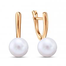 Золотые серьги с жемчугом Золотые серьги с жемчугом