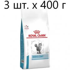 Сухой корм для стерилизованных кошек Royal Canin Skin & Coat, при проблемах кожи и шерсти, 3 шт. х 400 г Сухой корм для стерилизованных кошек Royal Canin Skin & Coat, при проблемах кожи и шерсти, 3 шт. х 400 г