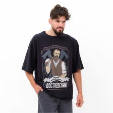 Футболка мужская KAFTAN «Достоевский», размер 54, чёрная Футболка мужская KAFTAN «Достоевский», размер 54, чёрная