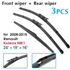 Комплект щеток стеклоочистителя переднего и заднего стеклоочистителя для Renault Koleos MK1 2008 2009 2010 2011 2012 2013 2014 2015 переднее заднее окно 24 "+ 19" + 16" Комплект щеток стеклоочистителя переднего и заднего стеклоочистителя для Renault Koleos MK1 2008 2009 2010 2011 2012 2013 2014 2015 переднее заднее окно 24 "+ 19" + 16"
