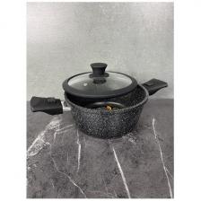 Кастрюля с крышкой и съемными ручками Panairo Harfe Black, 3.3 л (HA-KAS-3-S2-K.sil) Кастрюля с крышкой и съемными ручками Panairo Harfe Black, 3.3 л (HA-KAS-3-S2-K.sil)
