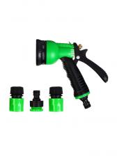 Набор для полива: пистолет-распылитель, коннектор 1/2" (12 мм) - 2 шт., штуцер 1/2"-3/4", быстросъёмный, пластик, Greengo Набор для полива: пистолет-распылитель, коннектор 1/2" (12 мм) - 2 шт., штуцер 1/2"-3/4", быстросъёмный, пластик, Greengo